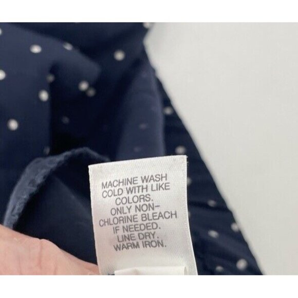 J. Jill Women’s Navy Blue Polka Dot‎ Lightweight Pul On Pants Size Small Preppy - Picture 7 of 10